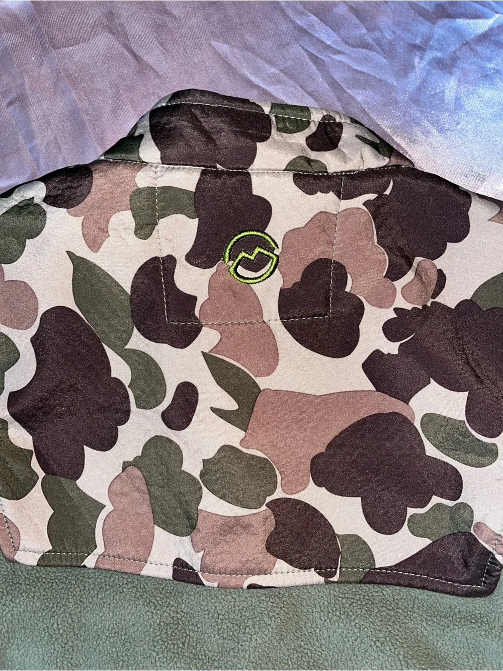 Magellan Outdoors Brown & Olive Camo Fleece Jacket